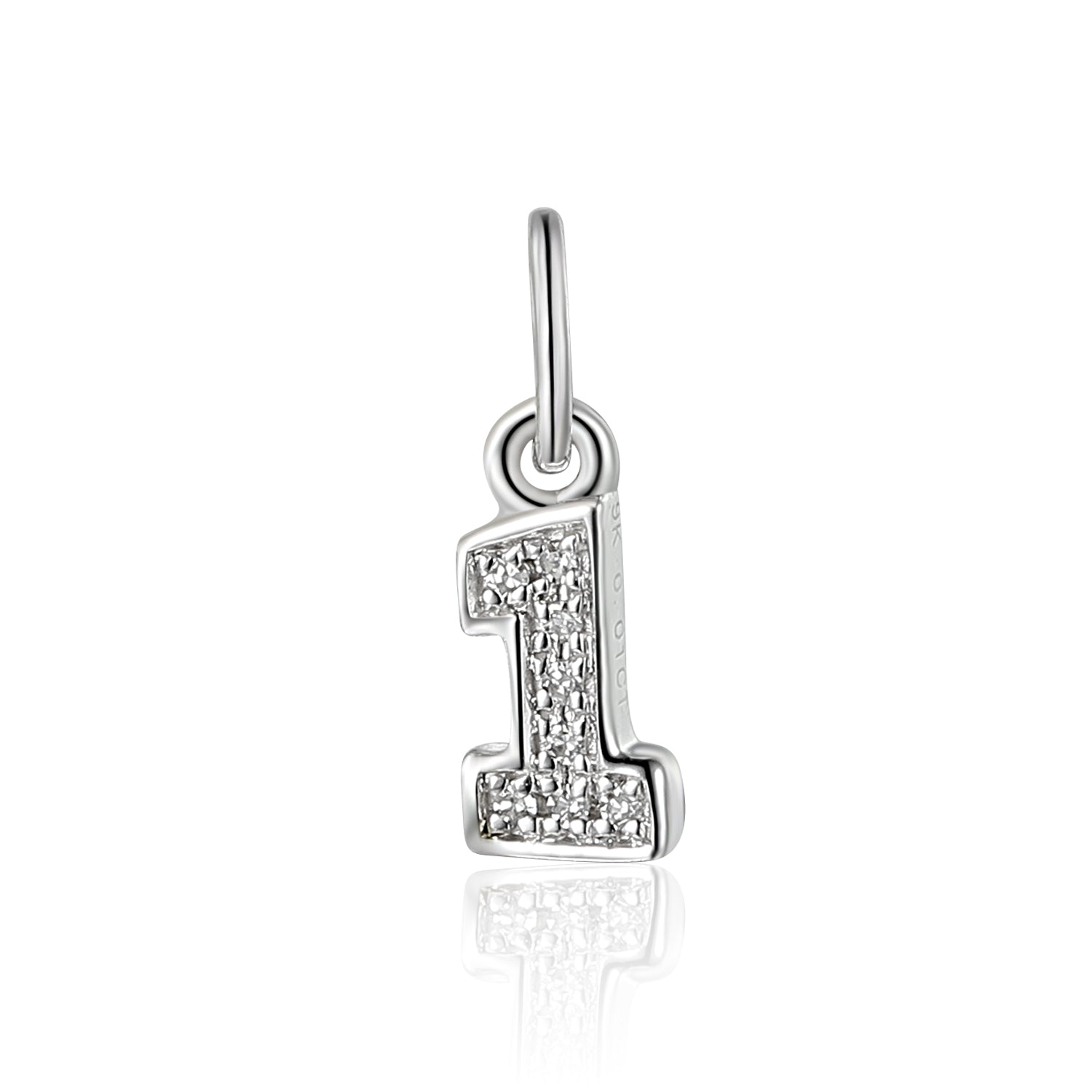 Diamond '1' Number Charm