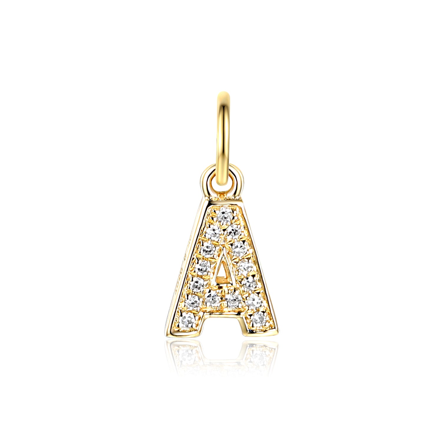 Diamond 'A' Letter Charm