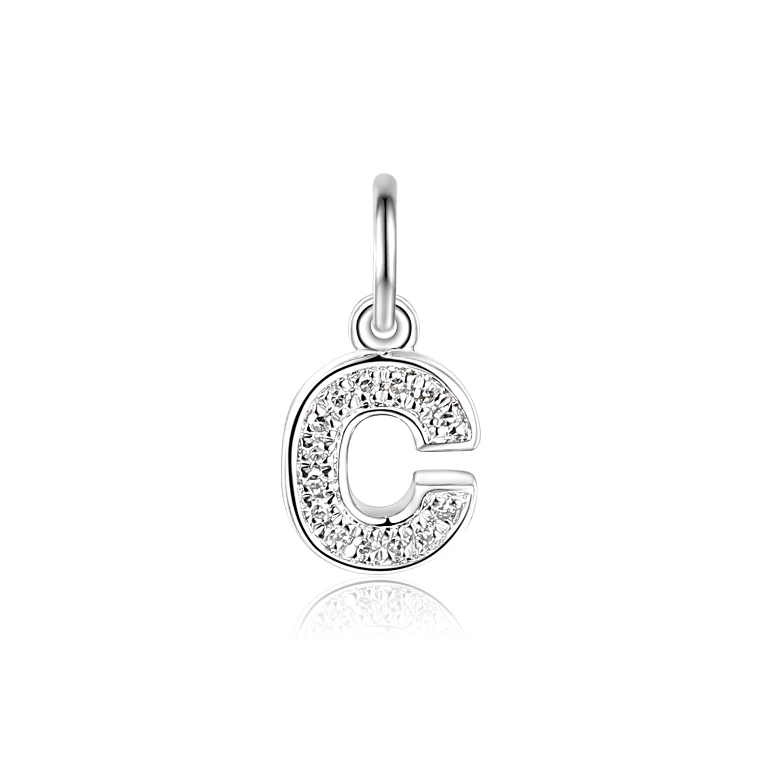 Diamond 'C' Initial Charm