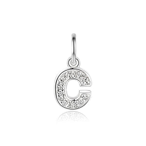 Diamond 'C' Initial Charm