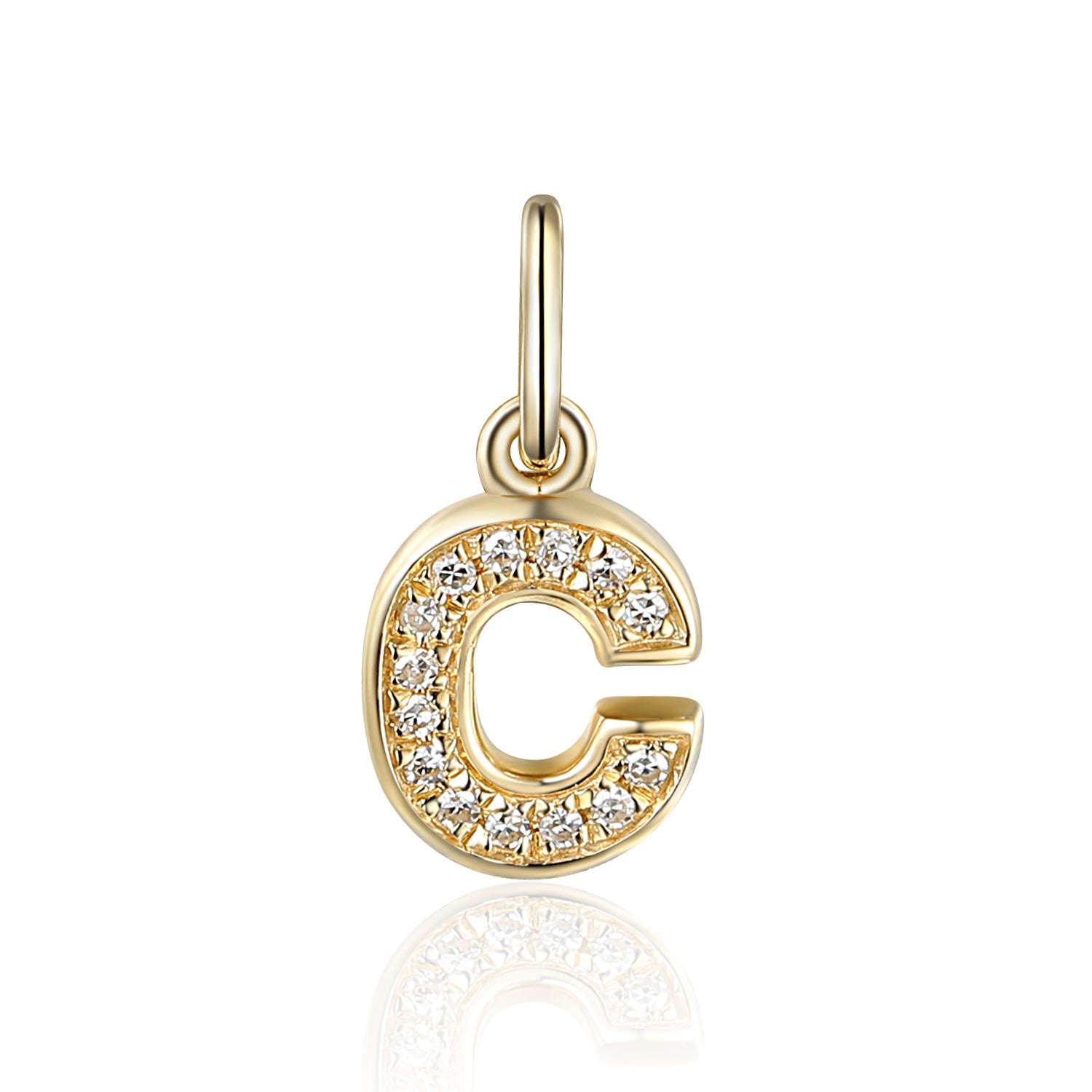 Diamond 'C' Initial Charm