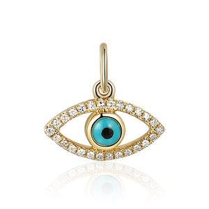 Diamond Evil Eye Charm