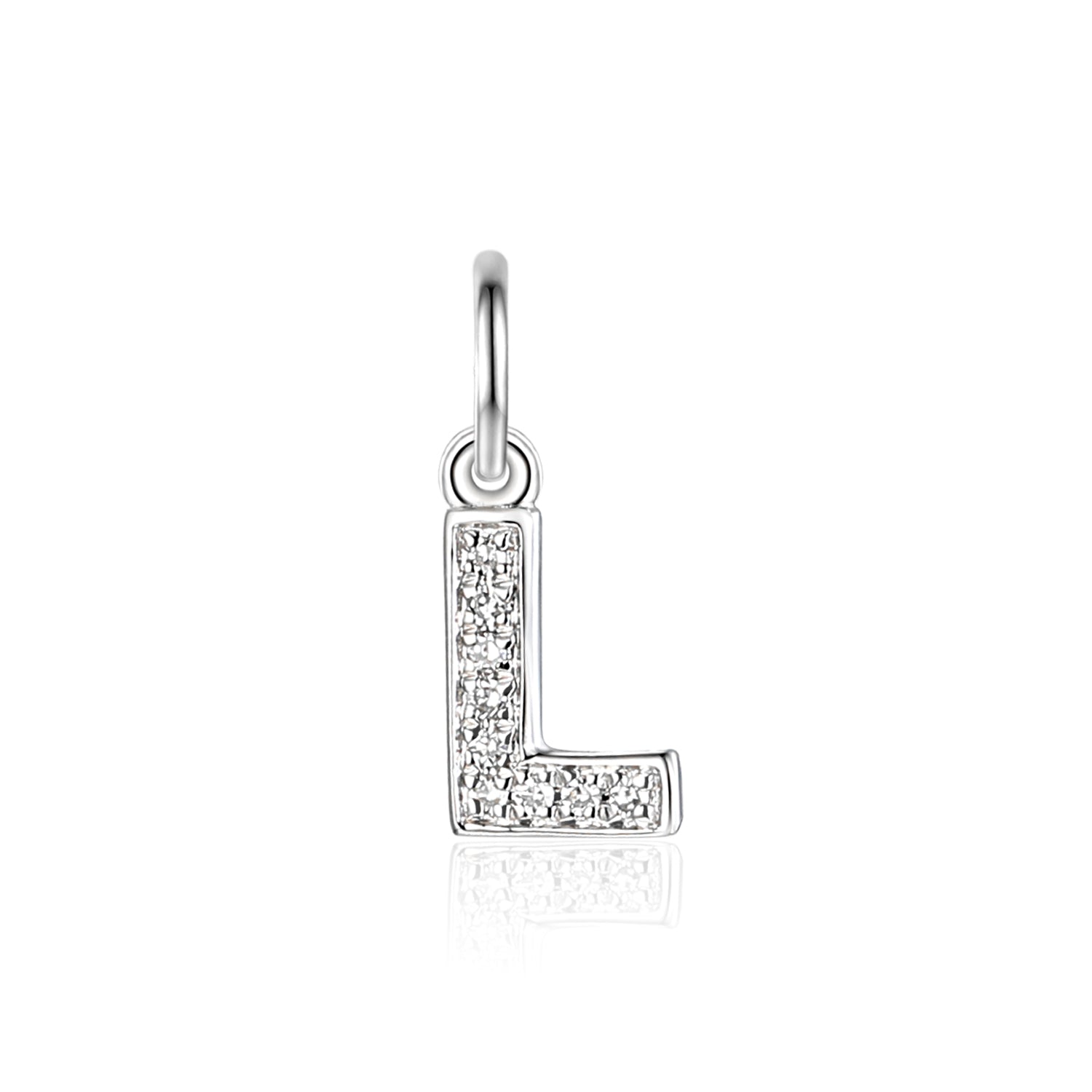 Diamond 'L' Letter Charm