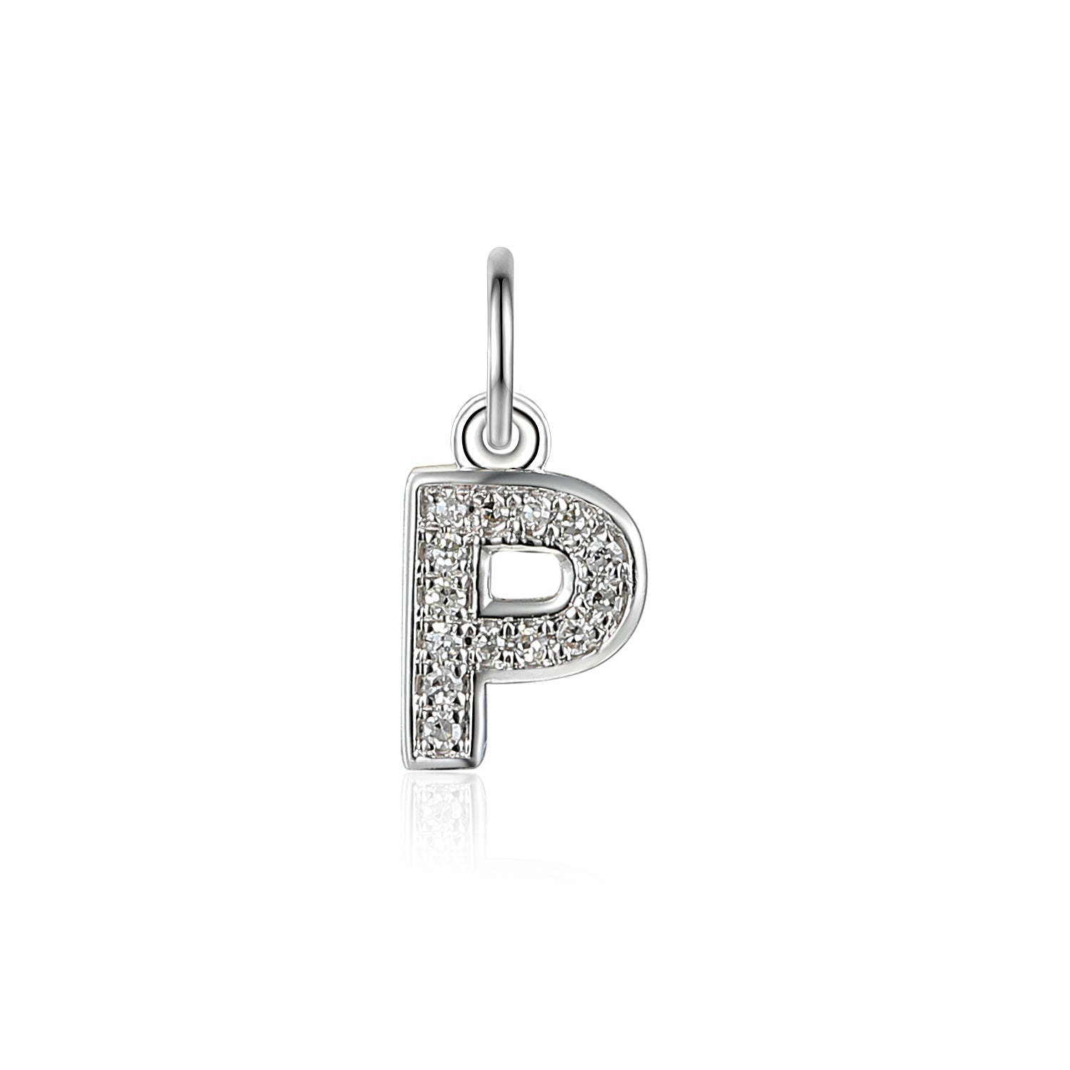Diamond 'P' Initial Charm