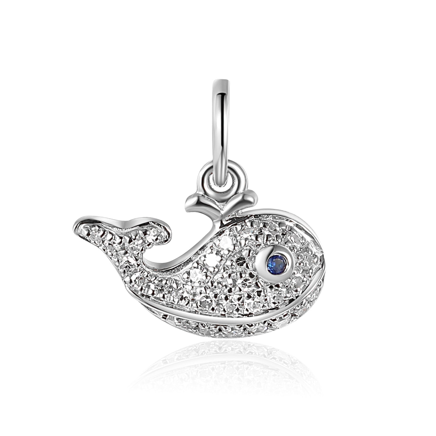 Diamond Whale Charm