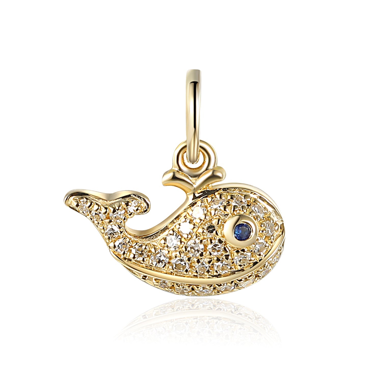 Diamond Whale Charm