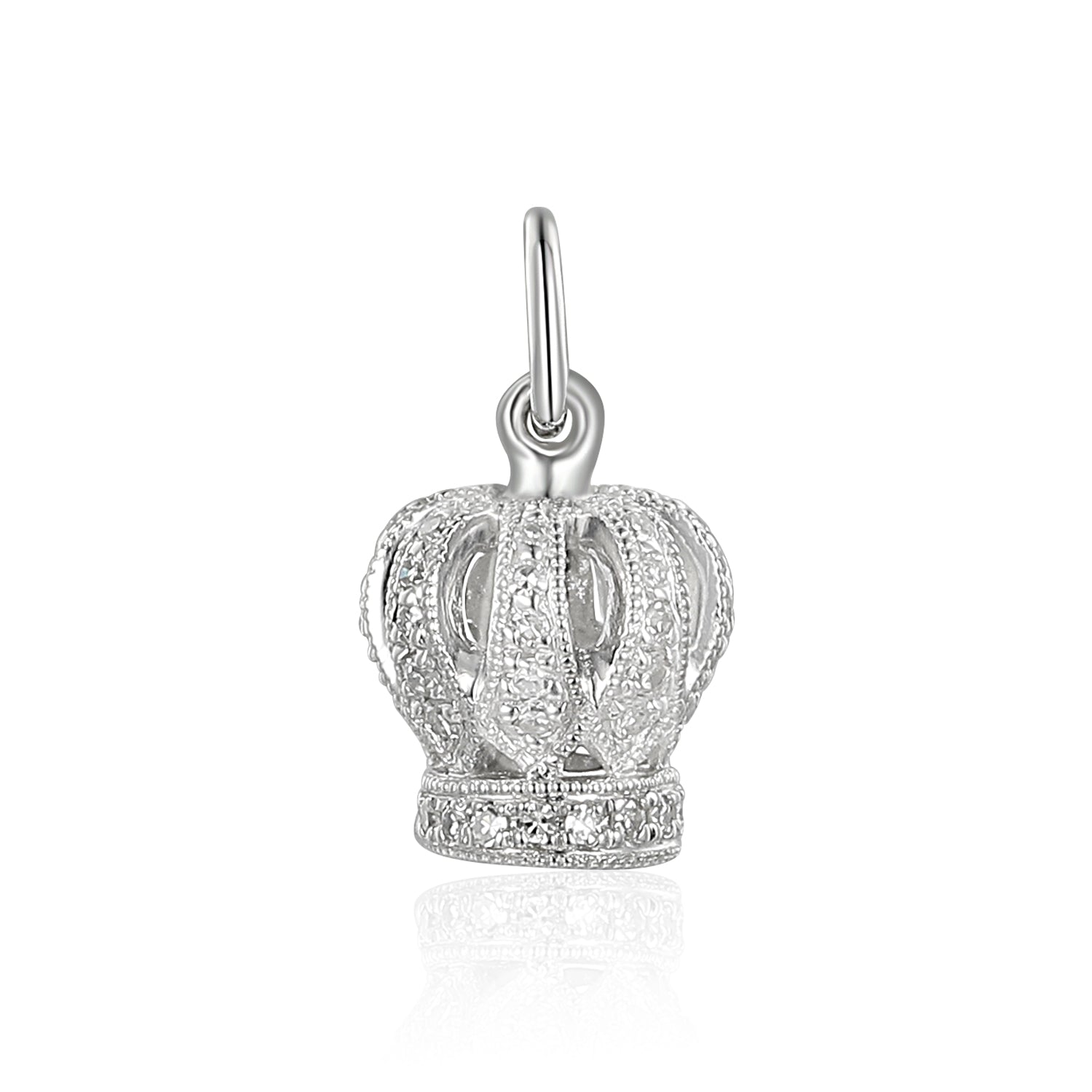Diamond 3D Crown Charm