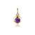 Amethyst Rubover Birthstone Bubble Charm