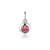 Pink Tourmaline Rubover Birthstone Bubble Charm