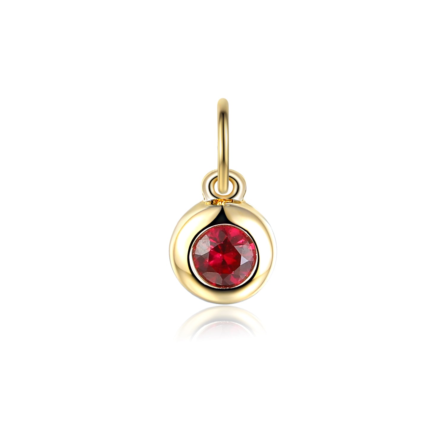 Ruby Rubover Birthstone Bubble Charm