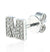 Diamond M Initial Single Stud 9ct White Gold