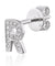 Diamond R Initial Single Stud 9ct White Gold