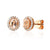 9ct Rose Gold Morganite and Diamond Cluster Stud Earrings