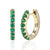 Emerald 9ct Yellow Gold Hoops