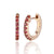 Pink Tourmaline 9ct Rose Gold Hoops