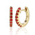 Ruby 9ct Yellow Gold Hoops