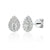 April Birthstone Pear Shape Diamond Cluster 9ct white gold studs