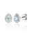 June Birthstone Pear Shape Moonstone and Diamond Cluster 9ct yellow white studs