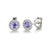 December Birthstone Tanzanite and Diamond Cluster 18ct Gold Studs