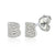 Diamond B Initial Single Stud 9ct White Gold