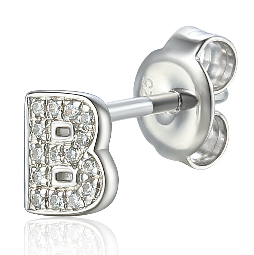 Diamond on sale initial earrings