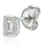 Diamond D Initial Single Stud 9ct White Gold