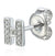 Diamond H Initial Single Stud 9ct White Gold