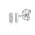 Diamond I Initial Single Stud 9ct White Gold