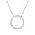 Sterling Silver Open Circle Set with Pave Crystal