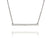 9ct White Gold Linear Bar Necklace
