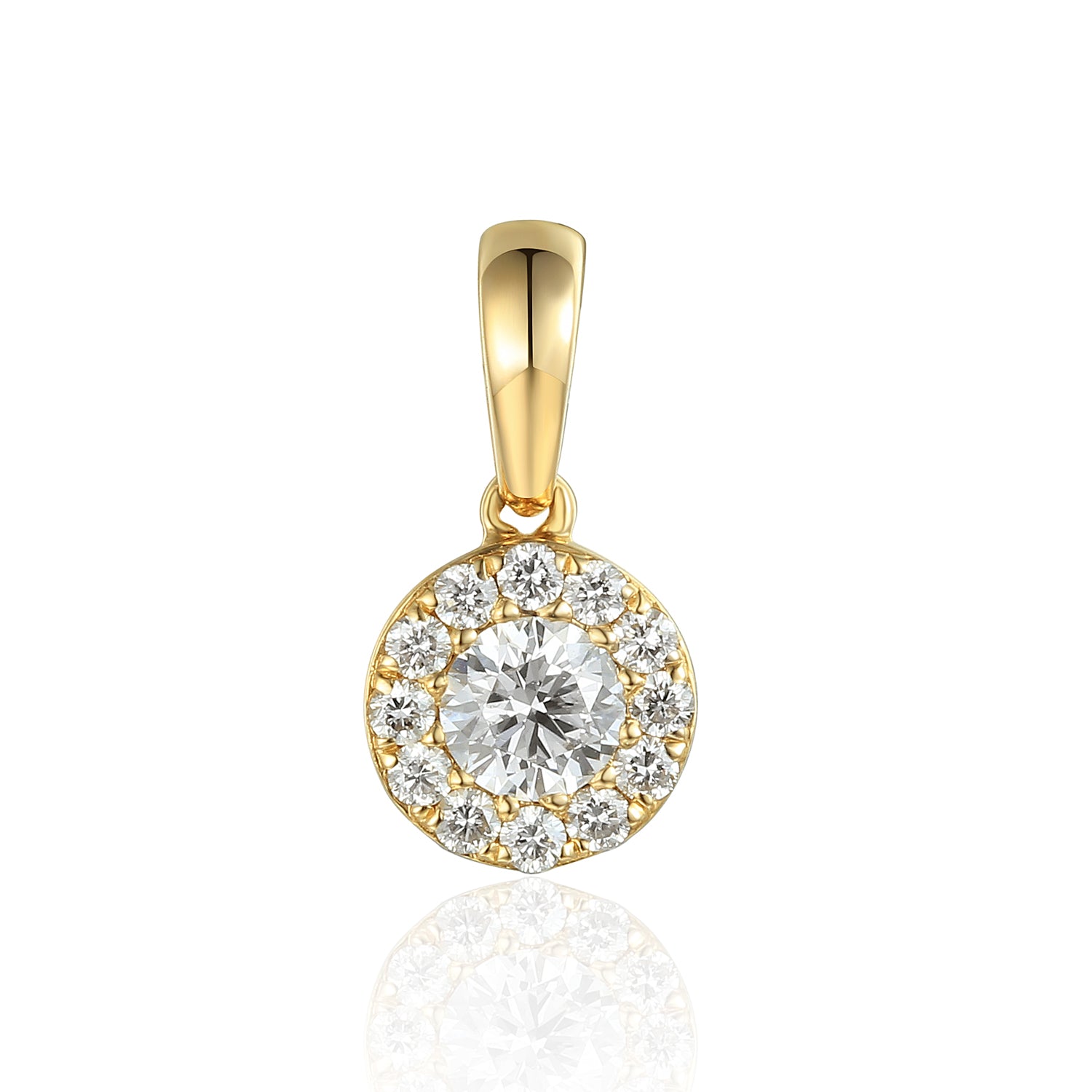 Diamond Cluster Necklace, April Birthstone
