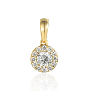 Diamond Cluster Necklace, April Birthstone