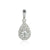 Diamond Cluster Necklace, Pear Shape April Birthstone