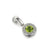 Peridot & Diamond Necklace, August Birthstone Round Cluster 18ct Gold