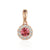 October Birthstone Tourmaline and Diamond Cluster Pendant Necklace 9ct Gold
