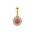 October Birthstone Tourmaline and Diamond Cluster Pendant Necklace 9ct Gold