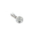 18ct White Gold Single Stone Rubover Pendant