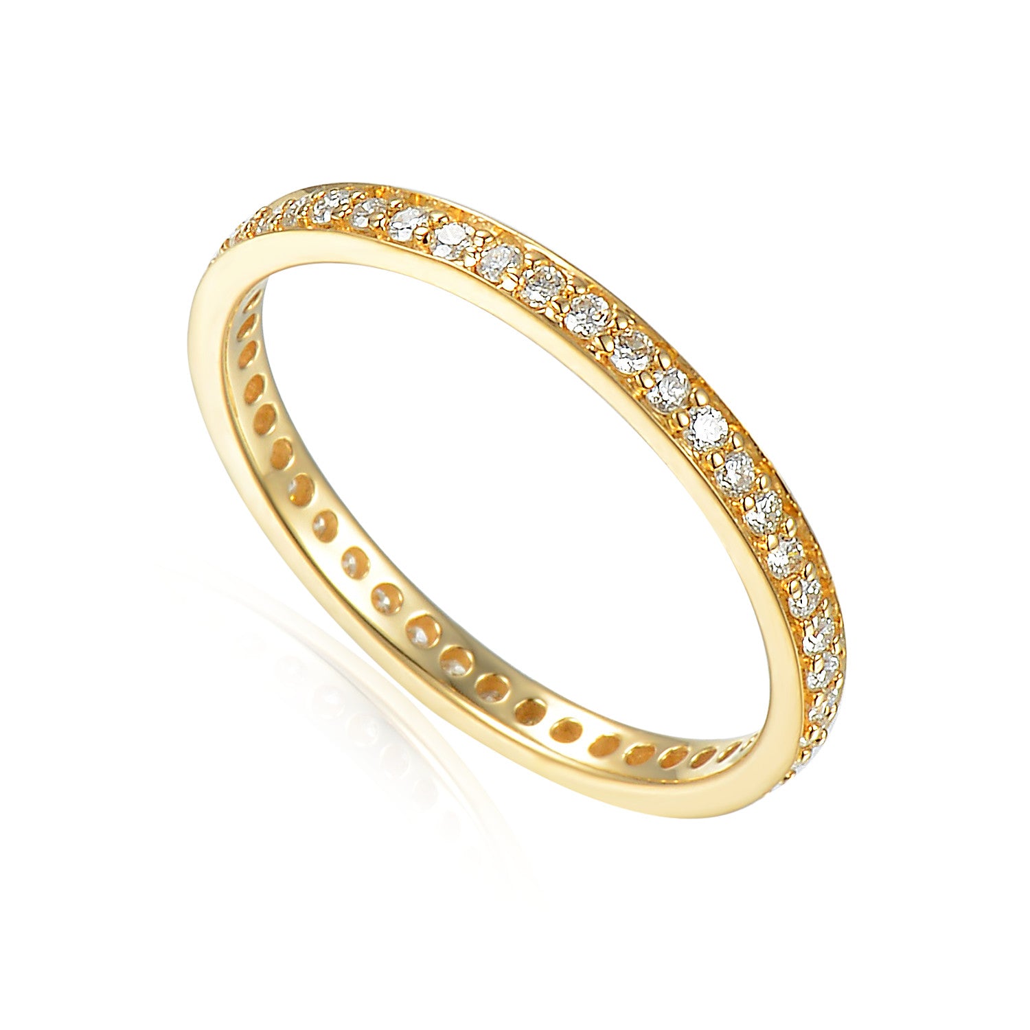 9ct White Gold Fine Diamond Full Eternity Band