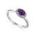 Amethyst and Diamond Cluster 18ct White Gold Ring