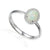 Oval White Gold Opal Cluster Ring