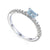 Aqua and Diamond Fine Stacking Ring