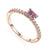 Pink Amethyst and Diamond Fine Stacking Ring