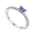 Tanzanite and Diamond Fine Stacking Ring