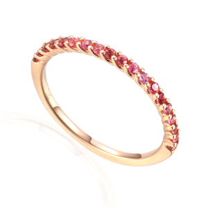 Pink Tourmaline Rose Gold Eternity Ring