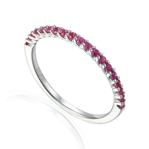 Pink Sapphire White Gold Eternity Ring