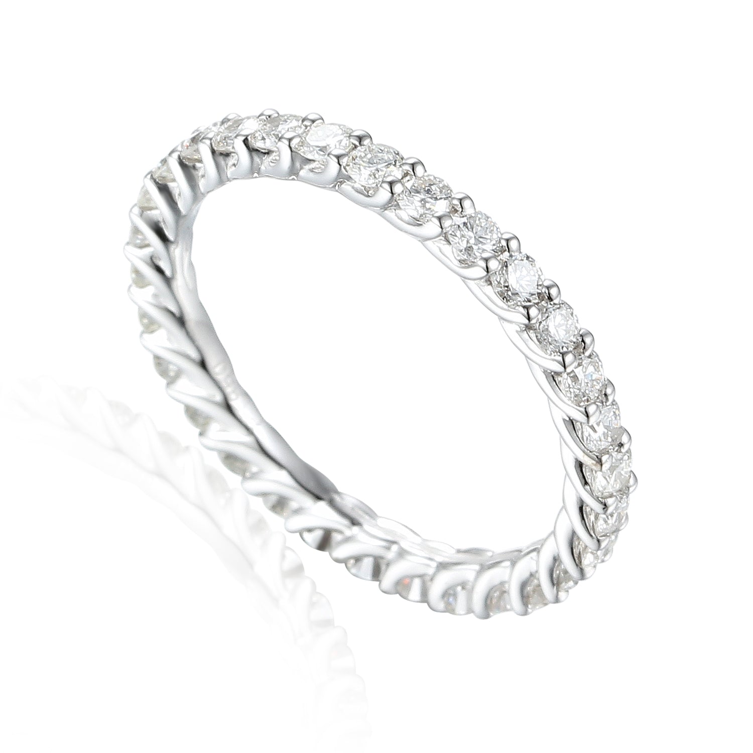 18ct Claw Set Full Diamond Eternity Band