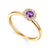 Amethyst & Diamond Cluster Ring, February Birthstone