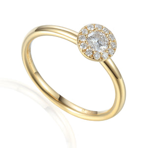 April Birthstone 9ct Gold Diamond  Round Cluster Ring
