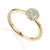 Diamond Cluster Ring, April Birthstone Round Diamond