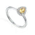 November Birthstone Pear Shape Citrine and Diamond 9ct White Gold Cluster Ring